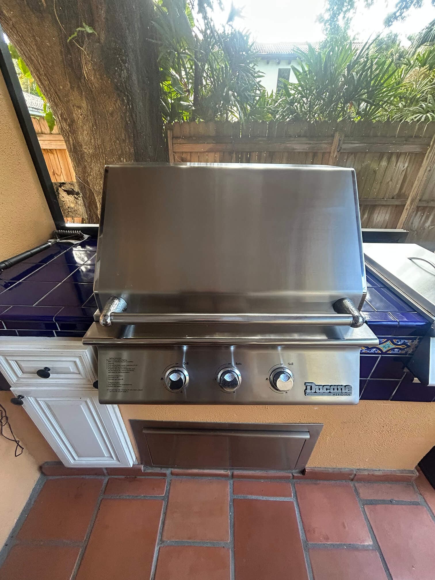 Clean grill grates close-up